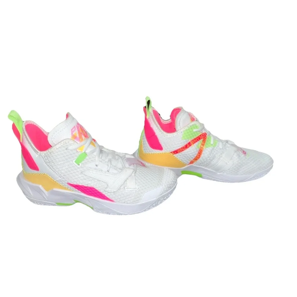 N9Jordan Why Not Zer0.3 PF White Pink Green CQ4230-102 Men's Basketball Sneakers